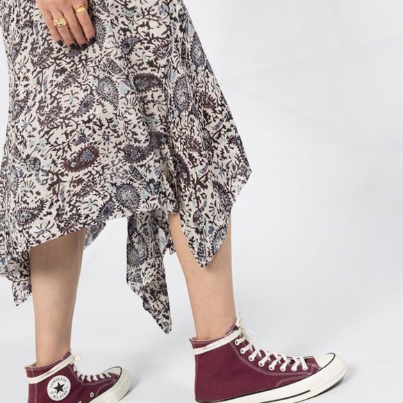 NEW Isabel Marant Printed Midi Skirt Size 36 Women BNWT - Picture 5 of 9